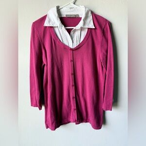 Croft & Barrow Fuchsia Top Sweater